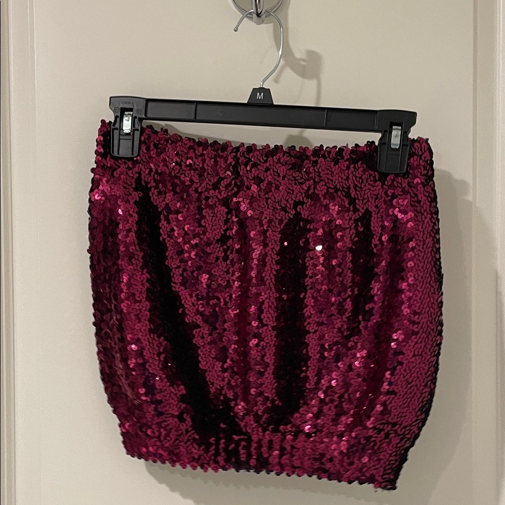 Sequin Mini Skirt - Pink